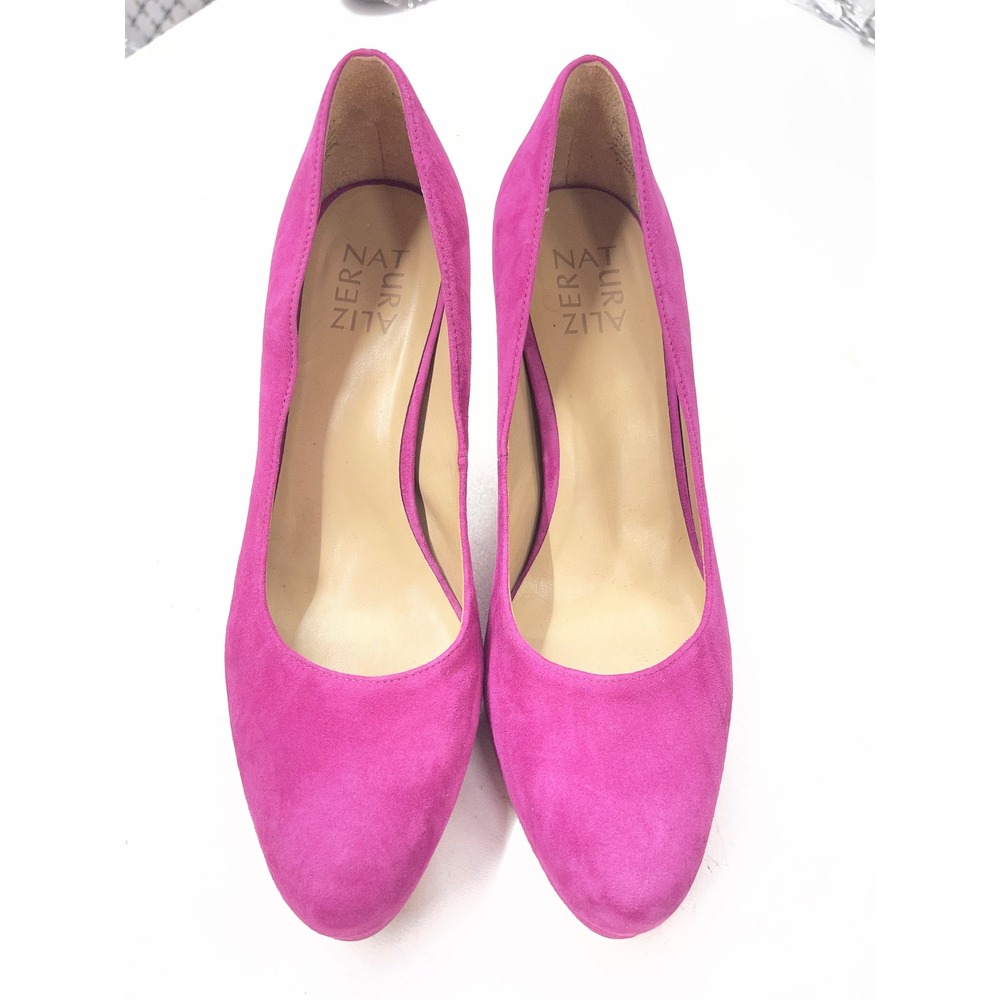 Naturalizer Teresa Magenta Pink Suede Platform Pumps Heels Womens 7.5M fuchsia